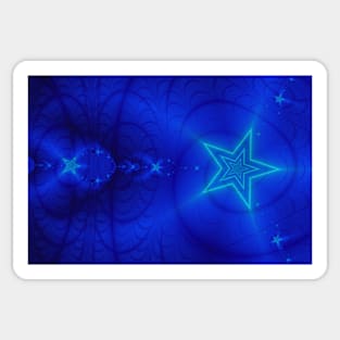 Blue Starry Background Pattern Sticker